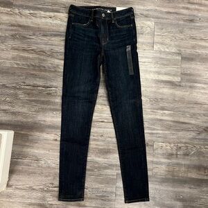 American Eagle Outfitters Women's Deep Indigo Skinny Jeans - extra long